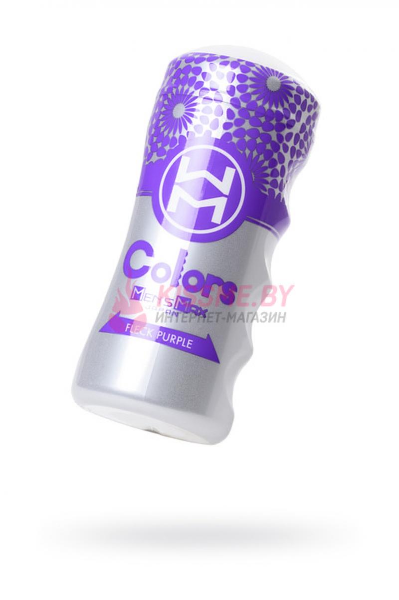 Мастурбатор нереалистичный MensMax Colors Flick Purple, TPE, белый, 15 см