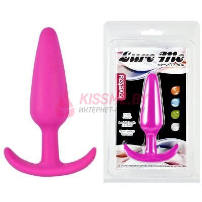 Розовая силиконовая анальная пробка Lure Me Small /Код BK17-S Pink