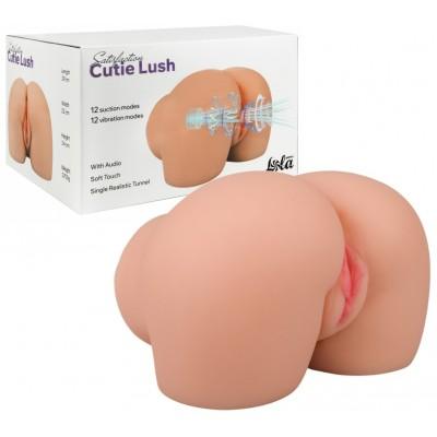 Реалистичный вибромастурбатор с функцией всасывания и звуковым сопровождением Satisfaction Cutie Lush
