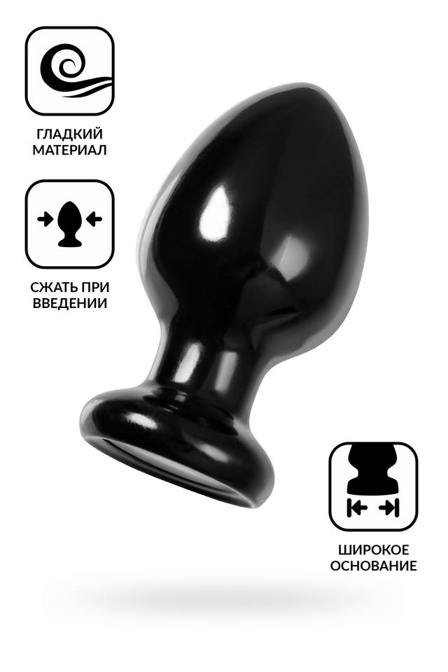 Анальная втулка TOYFA POPO Pleasure Cetus α PVC черная 11,5 см,  6,2 см