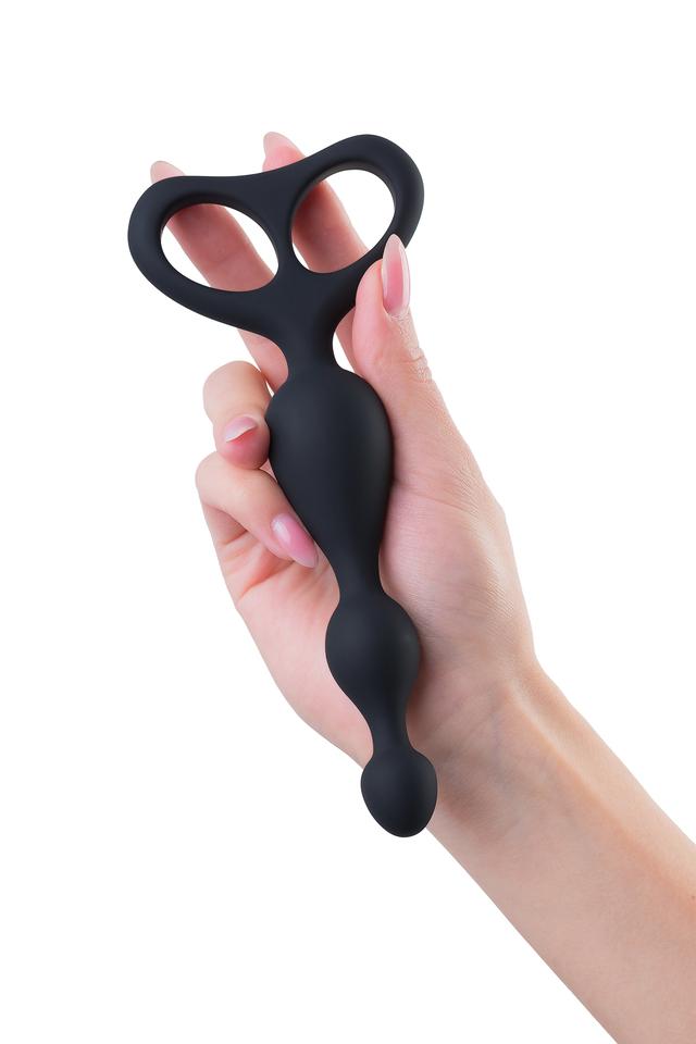 Анальная втулка POPO Pleasure by TOYFA Aquilae водонепроницаемая силикон черная /Код 731426