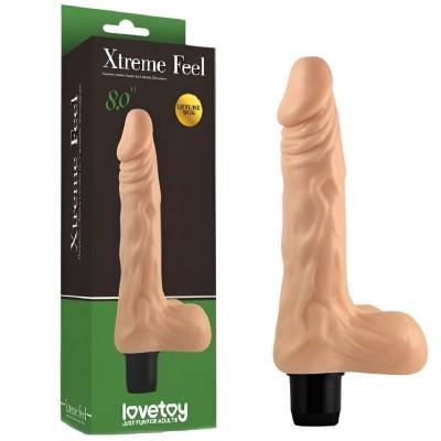 Классический вибратор с мошонкой Xtreme Feel Cyberskin 20 см