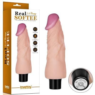 Реалистичный вибратор Real Softee 18 см