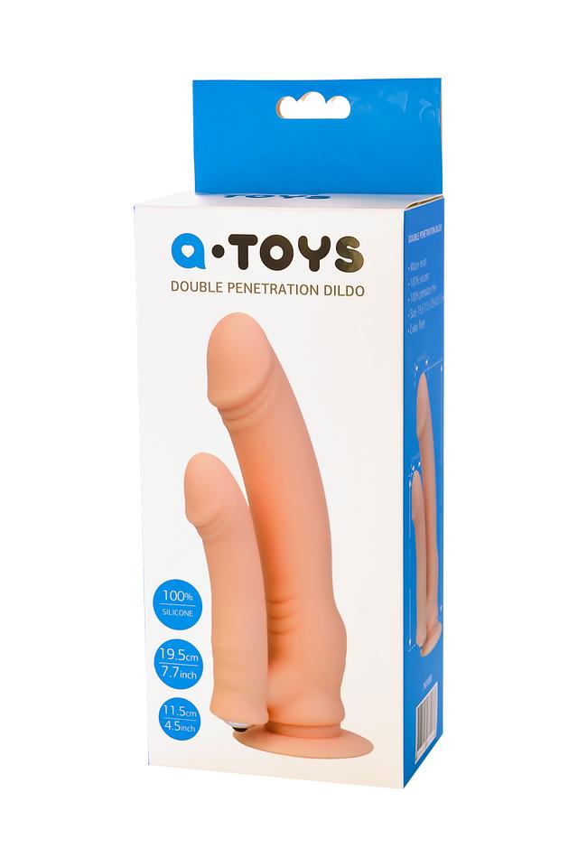 Реалистичный фаллоимитатор TOYFA  A-Toys Twint силикон телесный /Код 761030