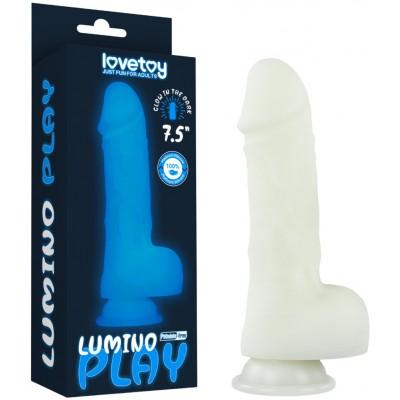 Светящийся в темноте фаллос на присоске Lumino Play Dildo 19 см