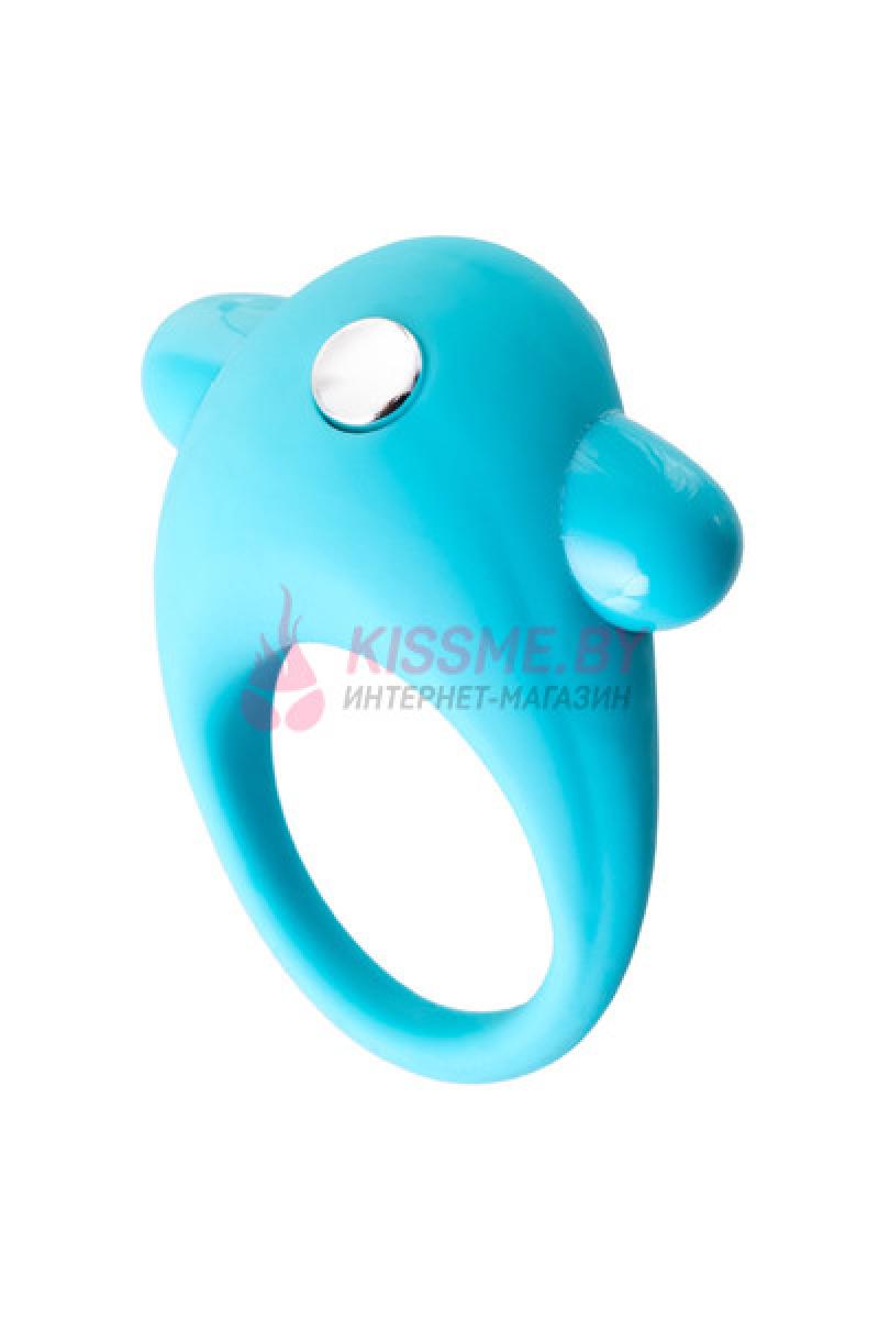 Эрекционное кольцо на пенис TOYFA A-Toys силикон голубой