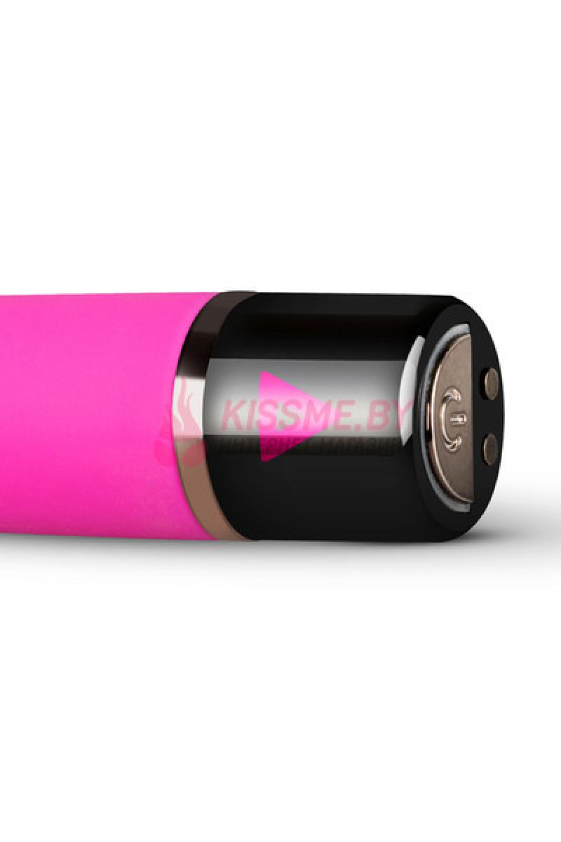 Нереалистичный вибратор LilLibe 10 режимов вибраций силикон розовый 10 см