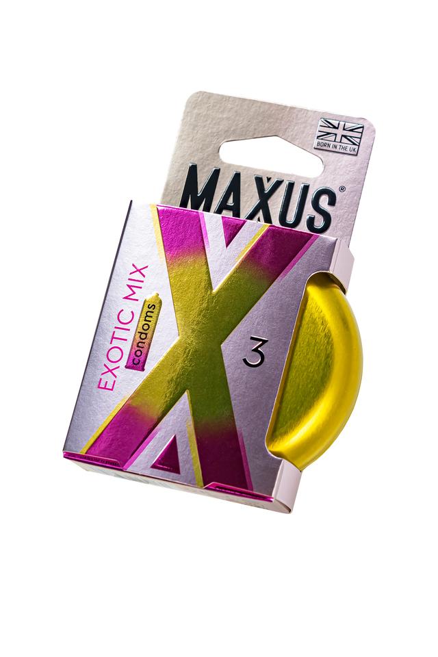 Презервативы Maxus EXOTIC MIX в пластиковом кейсе ароматизированные 3 штуки