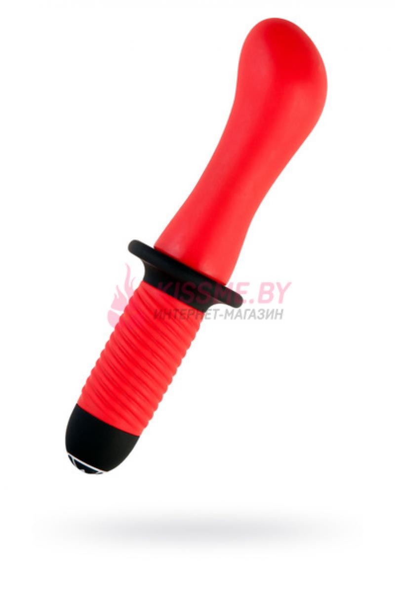 Анальный стимулятор Black & Red by TOYFA с вибрацией, водонепроницаемый, силикон, красный, 27 см,