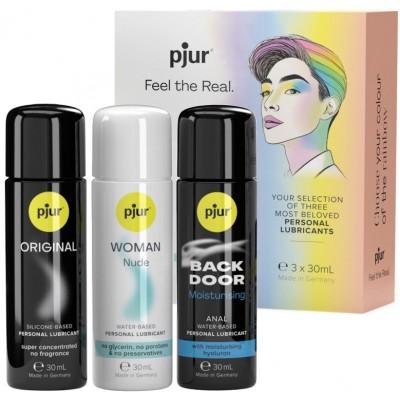 Набор лубрикантов для вагинального и анального секса Pjur Pride Box 3 х 30 мл