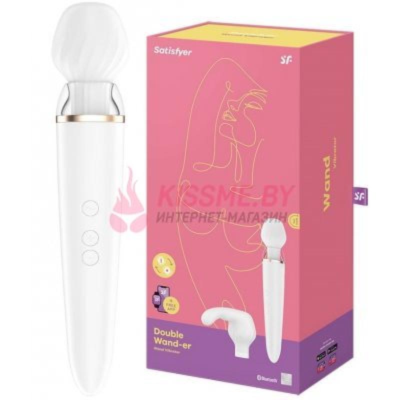 Перезаряжаемый смарт-массажер с насадкой для точки G Satisfyer Double Wand-er /Код 4061504001791