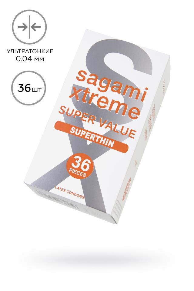 Ультратонкие презервативы Sagami xtreme 0 04 36 штук