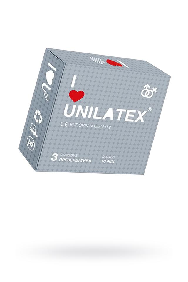 Презервативы Unilatex dotted латекс точечные  3 шт