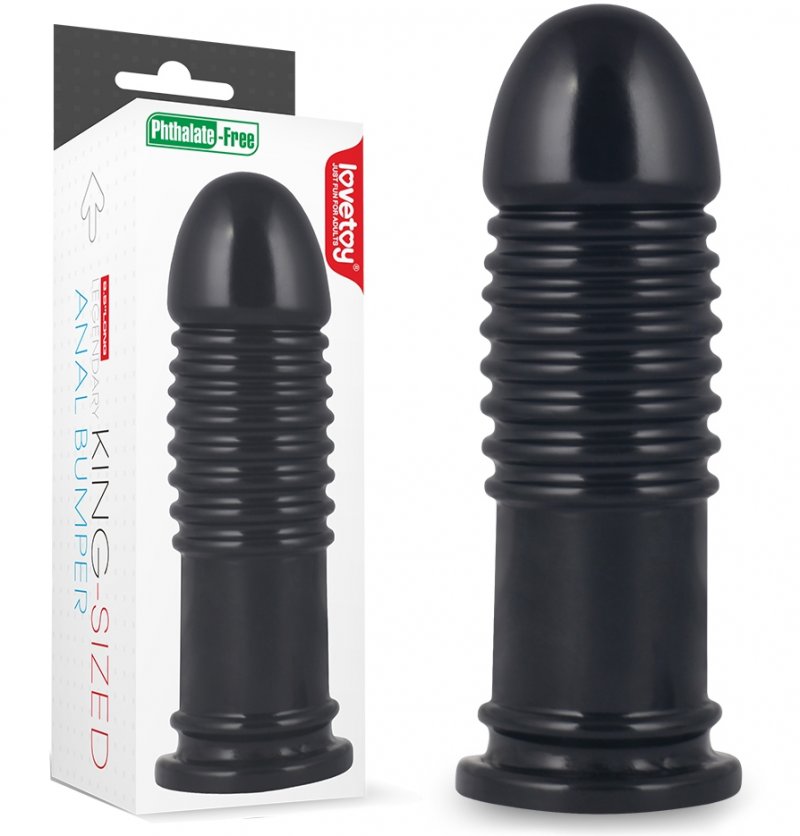 Черный фаллоимитатор King-Sized Anal Bumper 20 см