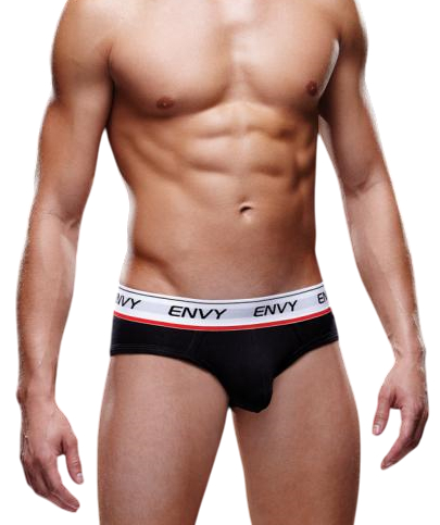 Мужские трусы-брифы на широкой резинке Envy черные S/M