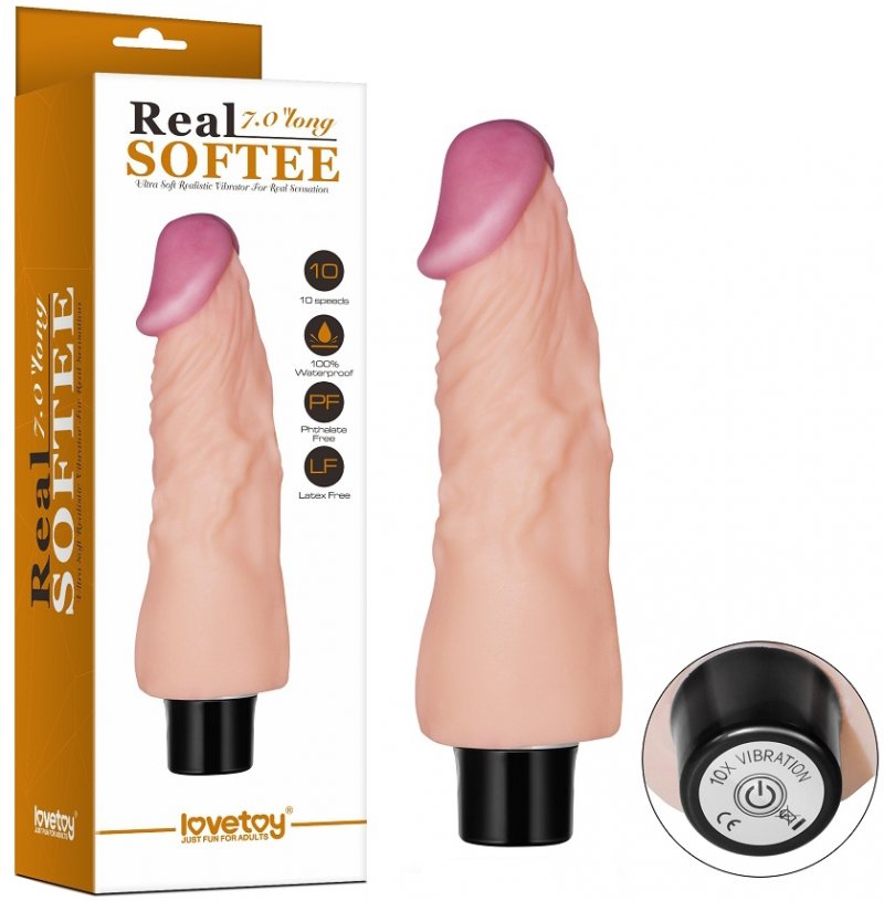 Реалистичный вибратор Real Softee 18 см