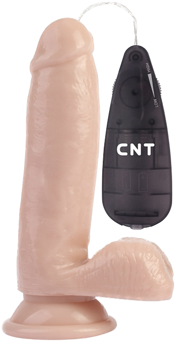 Реалистичный вибратор с мошонкой CnT 18 см