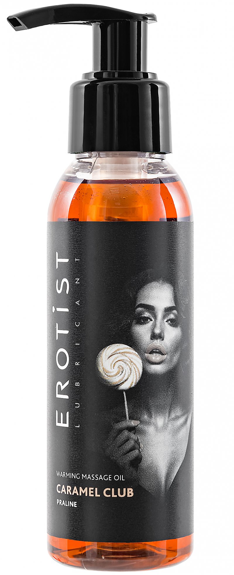 Разогревающее массажное масло Erotist Caramel Club со вкусом пралине 100 мл