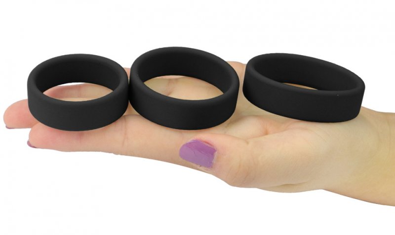 Набор из 3 плоских эрекционных колец Power Plus Soft Silicone Pro Ring