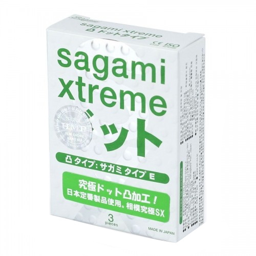 Презервативы с пупырышками ультратонкие Sagami Xtreme Type-E 3 шт