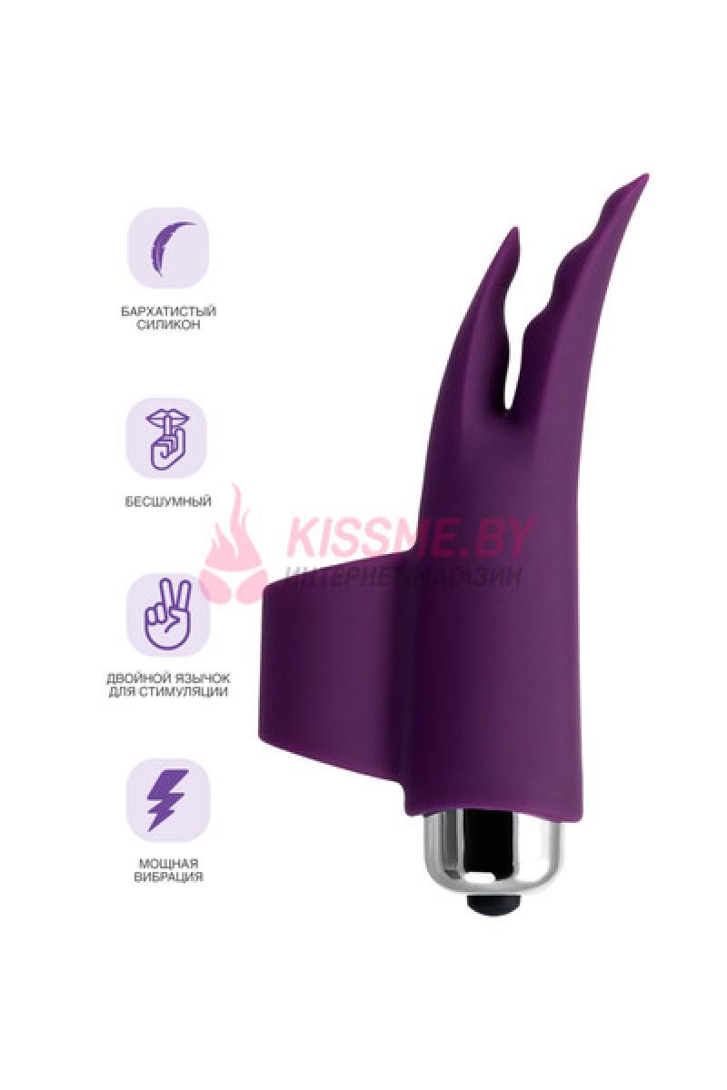 Вибронасадка на палец JOS Tessy для прелюдий силикон фиолетовый