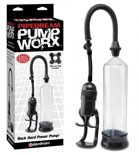 Вакуумная помпа для пениса Pump Worx Rock Hard Power Pump