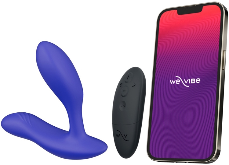 Регулируемый смарт-вибромассажер простаты We-Vibe Vector Plus синий