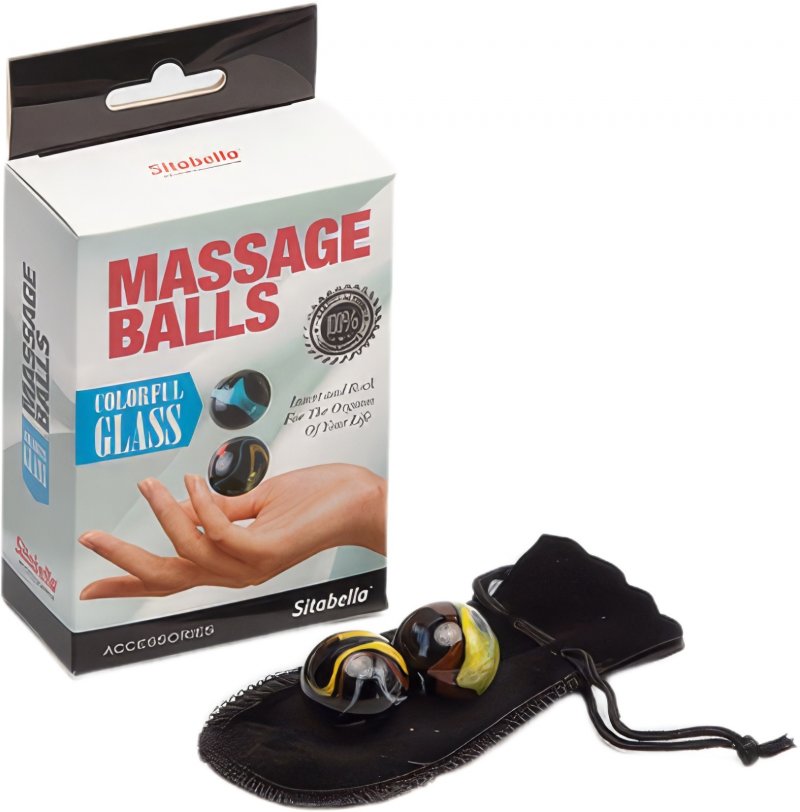Стеклянные вагинальные шарики Sitabella Massage Balls Colorfil Glass