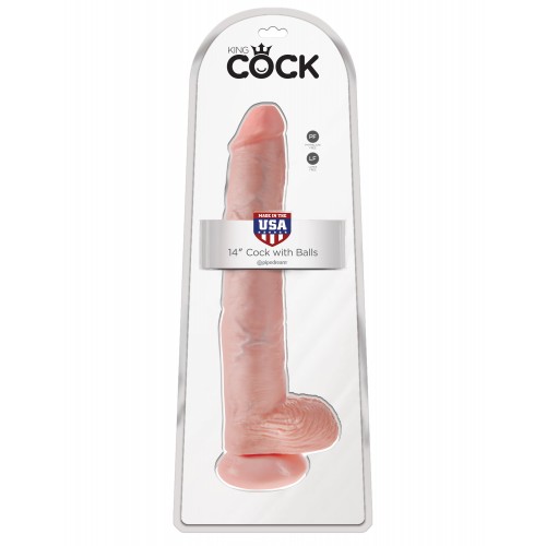 Фаллоимитатор на присоской King Cock 14 Cock with Balls