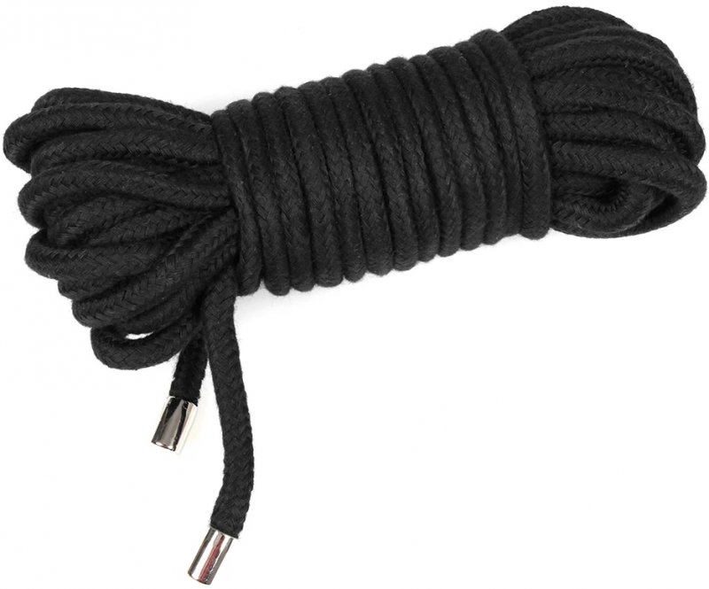 Черная бондажная веревка из хлопка 20 м