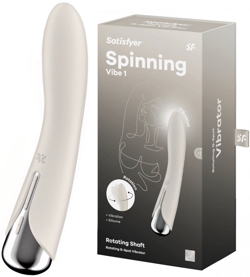 Вибратор для точки G с ротацией Satisfyer Spinning Vibe 1 Beige