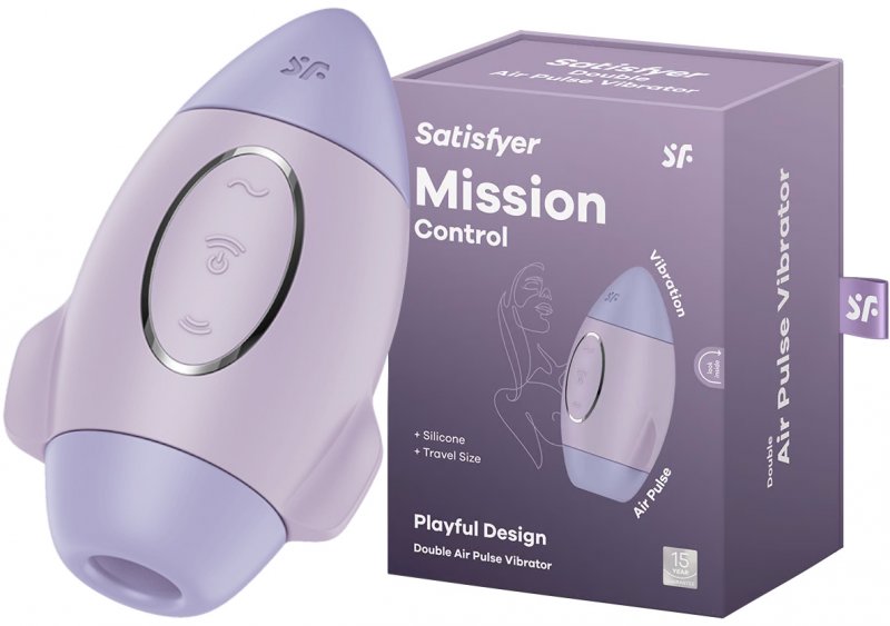 Вакуумно-волновой стимулятор клитора с вибрацией Satisfyer Mission Control фиолетовый