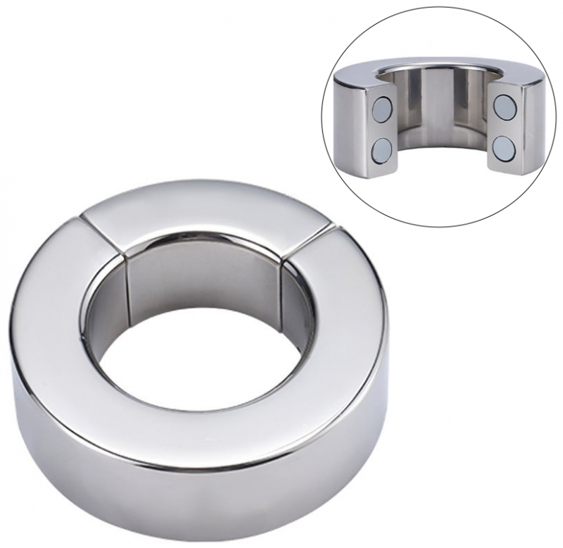 Эрекционное кольцо из стали на магнитах с шириной 2 см