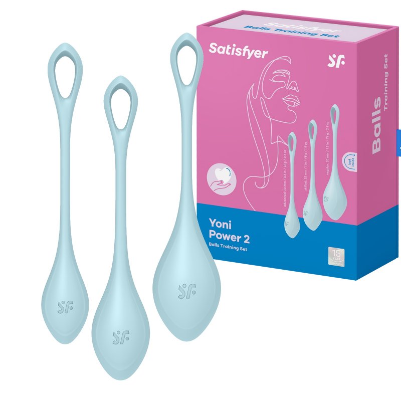 Вагинальные шарики Satisfyer Yoni Power 2 голубые