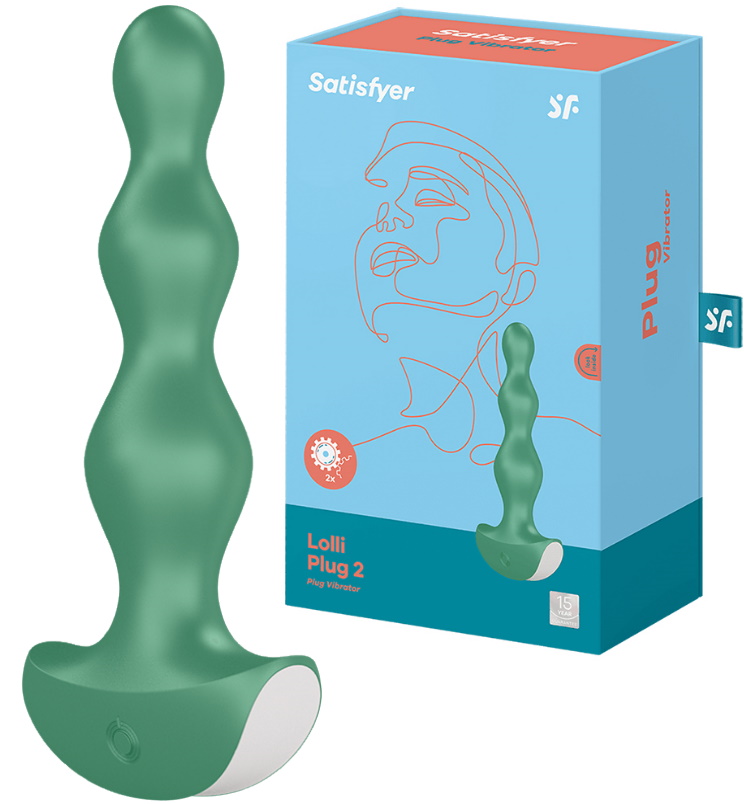 Анальная виброёлочка Satisfyer Lolli-Plug 2 зеленая