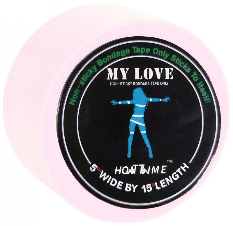 Светло-розовая бондажная лента My Love 15 м