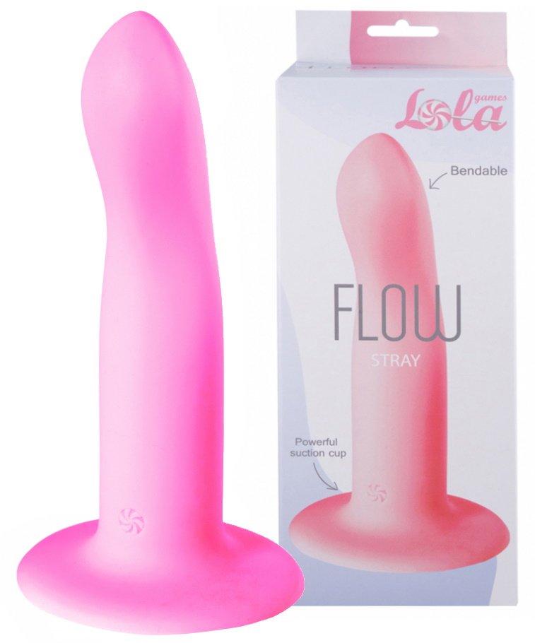 Нереалистичный фаллос на присоске Flow Stray Pink 17 см