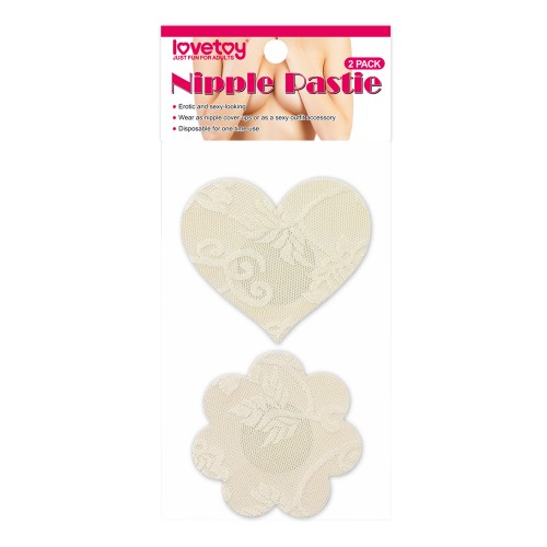 Набор нежных пэстисов для груди Lace Heart and Flower Nipple Pasties 