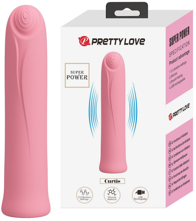 Перезаряжаемый мини-вибратор Pretty Love Curtis