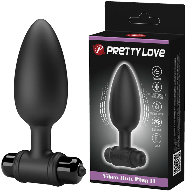 Анальная втулка с вибрацией Pretty Love Vibra Butt Plug II черная