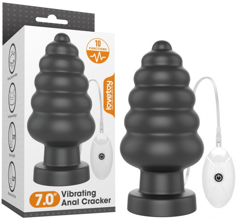 Большая анальная пробка с вибрацией King Sized Vibrating Anal Cracker 18 см