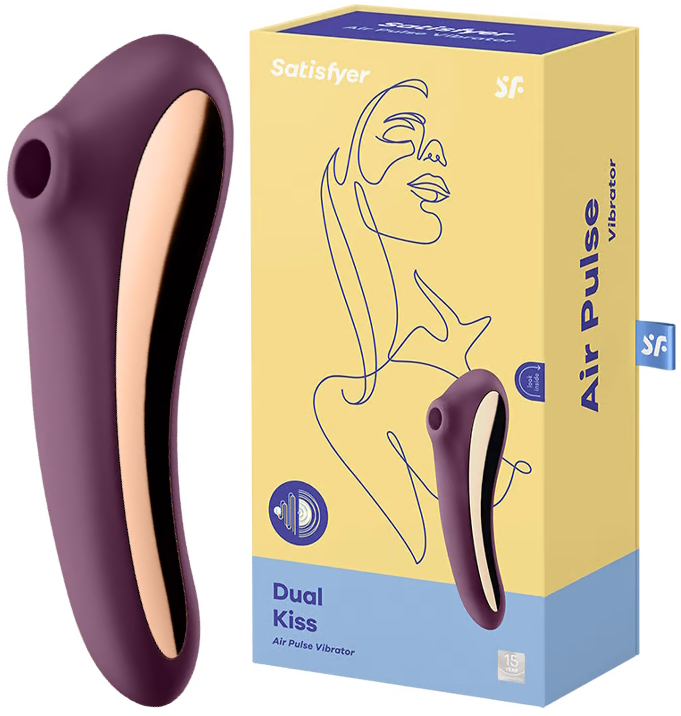 Вакуумно-волновой вибратор Satisfyer Dual Kiss фиолетовый