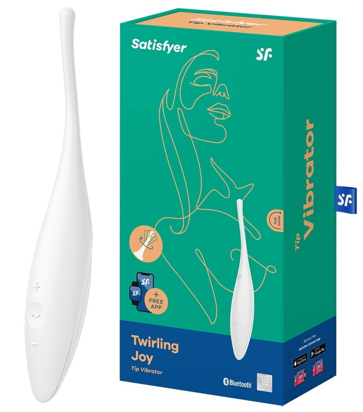 Точечный смарт-стимулятор с вибрацией Satisfyer Twirling Joy белый