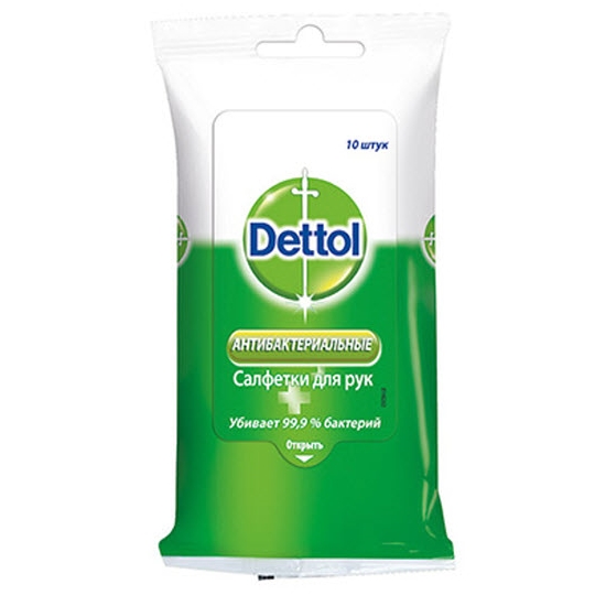 Влажные салфетки Dettol антибактериальные 10 шт