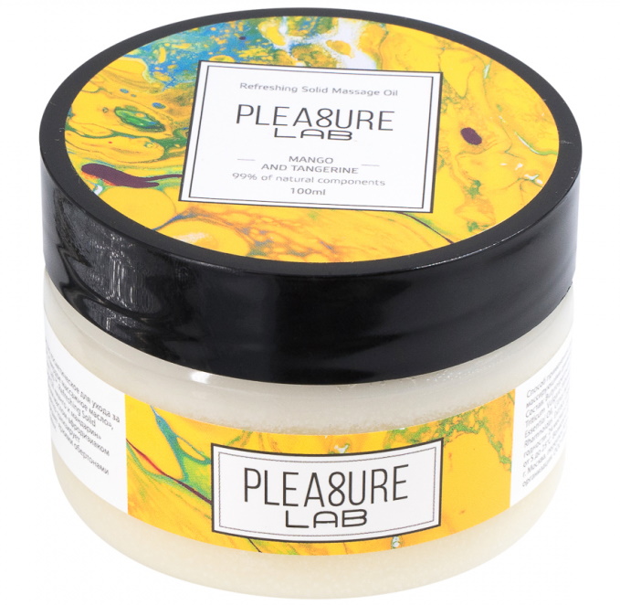 Твердое массажное масло с афродизиаком Pleasure Lab Refreshing манго и мандарин 100 мл