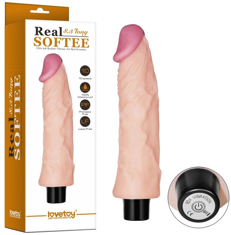 Реалистичный вибратор Real Softee 22 см