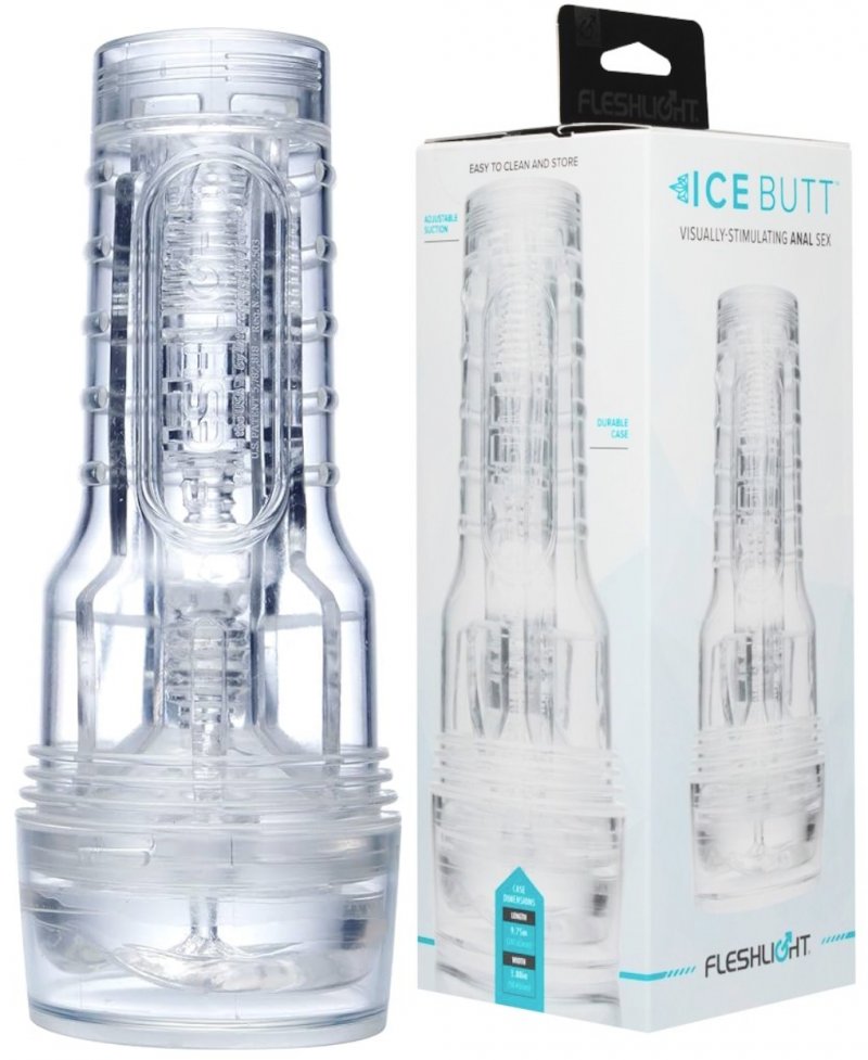 Мастурбатор-анус в прозрачной колбе Fleshlight Ice Butt Crystal