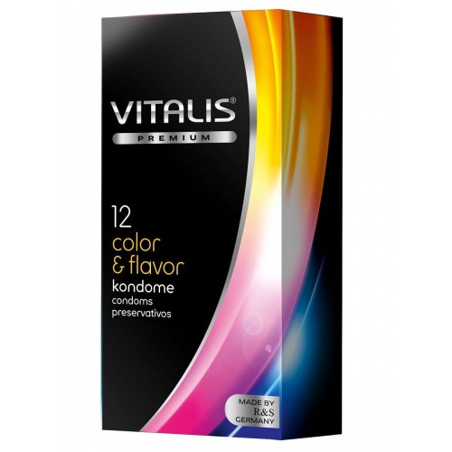 Презервативы Vitalis Premium №12 Color & Flavor - цветные / ароматизированные