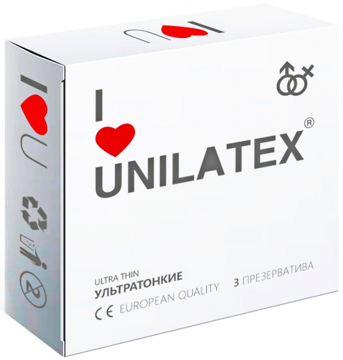 Ультратонкие презервативы Unilatex Ultrathin 3 шт
