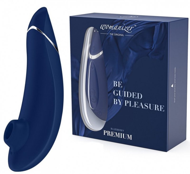 Бесконтактный вакуумно-волновой стимулятор клитора Womanizer Premium синий